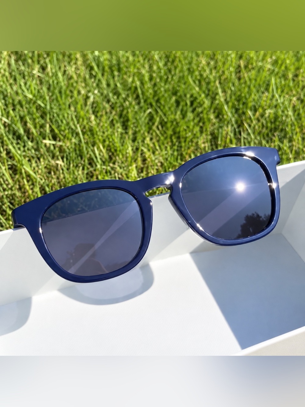 Jimmy Choo Navy Blue Acetate Sunglasses Star Detail Unisex